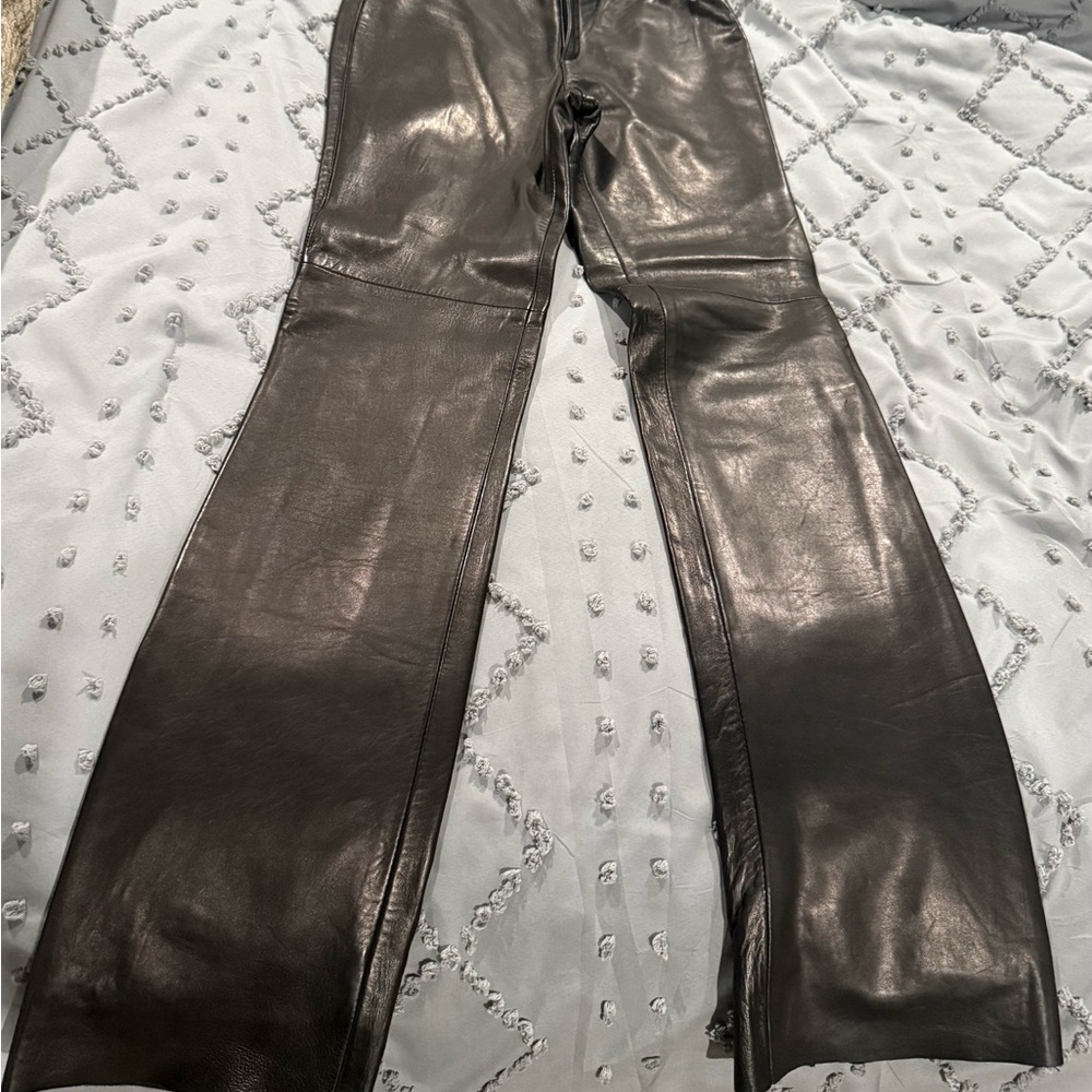 Banana Republic Black Genuine Leather Pants